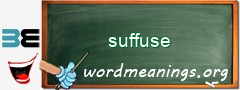 WordMeaning blackboard for suffuse